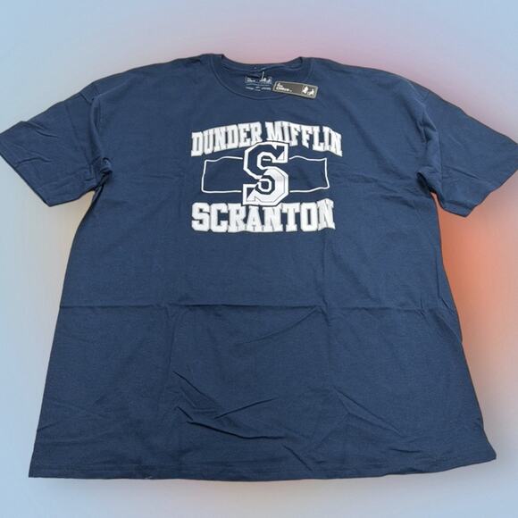 THE OFFICE DUNDER MIFFLIN SCRANTON Men’s 2XL Blue T-Shirt - Picture 2 of 3